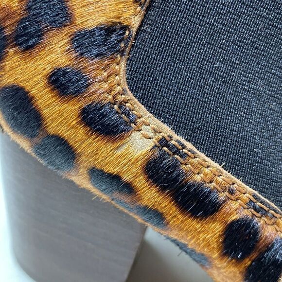 Madewell Leopard Print Calf Hair Regan Boot Size 8 - Picture 5 of 9